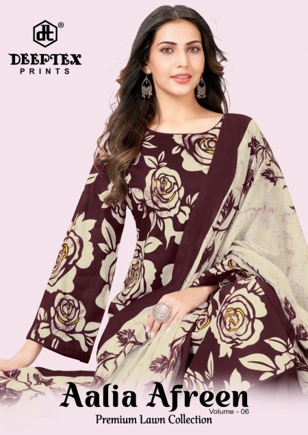 Aalia Afreen Vol 6 By Deeptex Cotton Printed Dress Material 